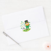 Leprechaun Happy St Patrick's Day Round Sticker (Enveloppe)