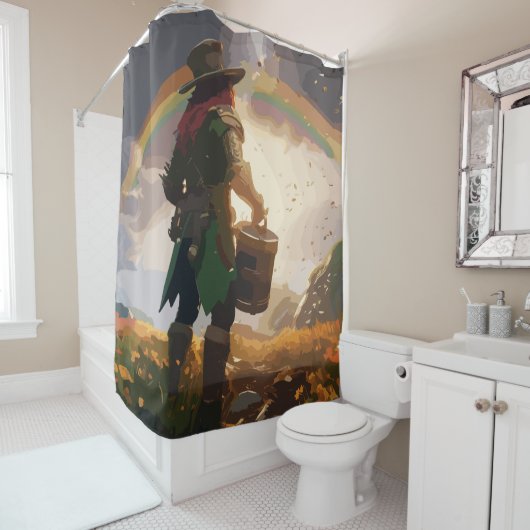 Leprechaun Hideaway Douchegordijn (In situ)