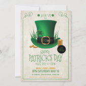 Leprechaun Hoed St. Patrick's Day Feest ID636 Kaart (Voorkant)