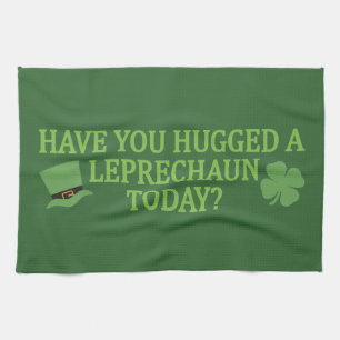 Leprechaun Hug keukenhanddoek
