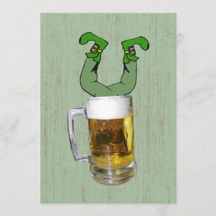 Leprechaun in het bier kaart
