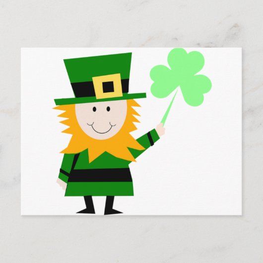Leprechaun Irish Folklore Fairy Elf Art Cute Fun Briefkaart (Voorkant)