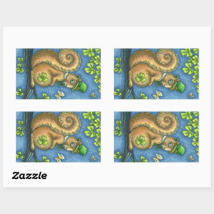 LEPRECHAUN IRISH SQUIRREL, CHALEUREUX STICKERS Feu