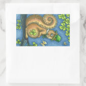 LEPRECHAUN IRISH SQUIRREL, CHALEUREUX STICKERS Feu (Sac)