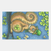 LEPRECHAUN IRISH SQUIRREL, CHALEUREUX STICKERS Feu (Devant)