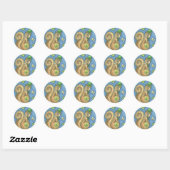 LEPRECHAUN IRISH SQUIRREL, CHALEUREUX STICKERS Feu (Feuille)