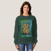 LEPRECHAUN IRISH SQUIRREL, ST. PATRICK'S DAG Lucky Trui (Voorkant volledig)