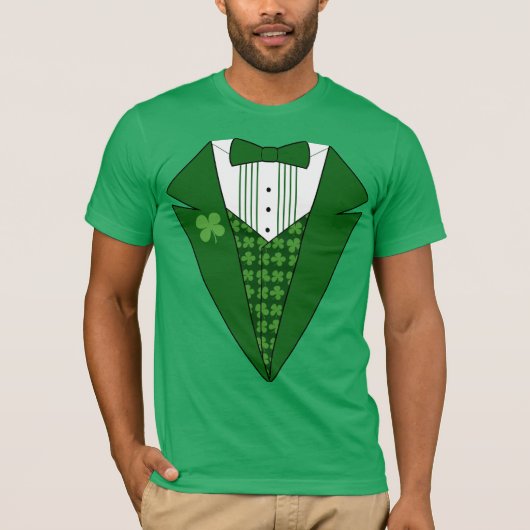 Leprechaun Irish Tuxedo T-Shirt (Voorkant)
