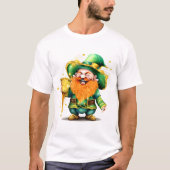 Leprechaun kabouter gelukkig goud grappig Patrick' T-shirt (Voorkant)