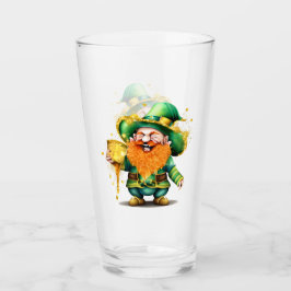 Leprechaun kabouter St. Patrick's Day geluk Glas