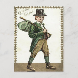 Leprechaun Klaver Hobo Bundel Briefkaart