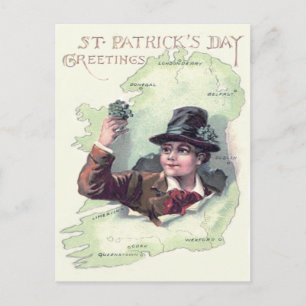 Leprechaun Klaver Ierland Eiland Briefkaart
