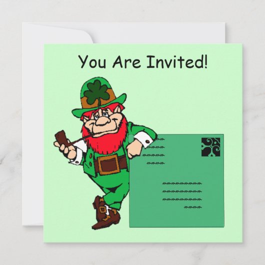 Leprechaun Lean St. Patrick's Day Party Invitation (Devant)