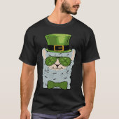 Leprechaun Llama Head Alpaca St Patricks Day Anima T-shirt (Voorkant)