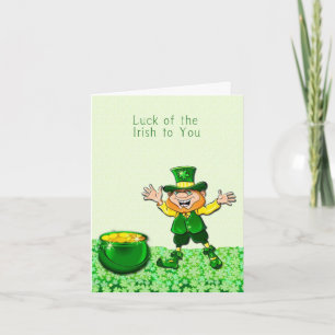 Leprechaun Luck of the Irish Card Kaart