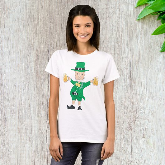 Leprechaun met bier t-shirt