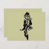 Leprechaun met Flute Briefkaart (Voorkant / Achterkant)