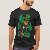 Leprechaun Miniature Pinscher St Patricks Day Sham T-shirt (Voorkant)
