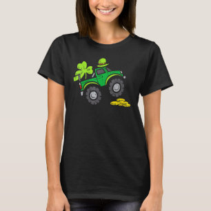 Leprechaun Monster Truck Shamrock St Patrick Day B T-shirt
