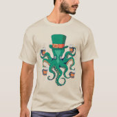 Leprechaun Octopus Cool St. Patrick's Day T-shirt (Voorkant)