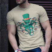 Leprechaun Octopus Cool St. Patrick's Day T-shirt