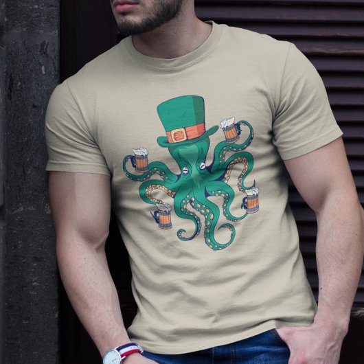 Leprechaun Octopus Cool St. Patrick's Day T-shirt