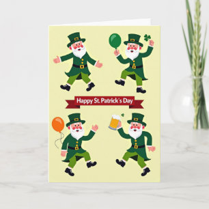 Leprechaun Patroon St. Patricks Dag Kaart