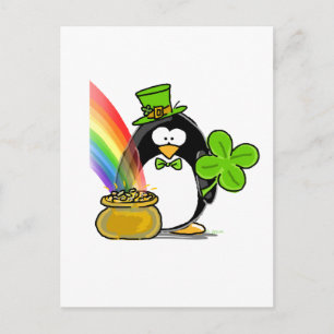 Leprechaun Penguin Briefkaart
