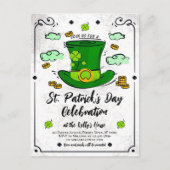 Leprechaun Pet St. Patrick's Day Uitnodiging Briefkaart (Voorkant)