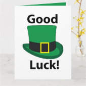 Leprechaun Pet Succes St Patricks Day Kaart (Gele Bloem)