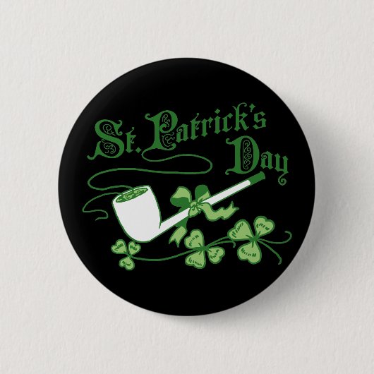 Leprechaun Pipe Ronde Button 5,7 Cm (Voorkant)