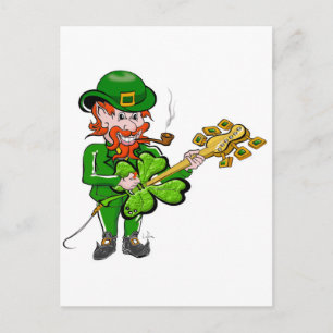 Leprechaun Plays Guitar Briefkaart
