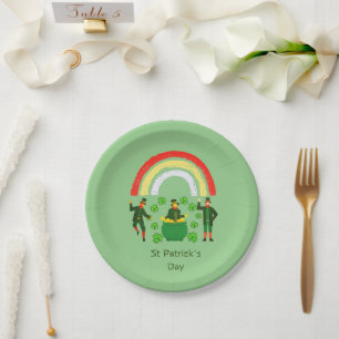 Leprechaun Pot of Gold Rainbow St Patrick's Day Papieren Bordje