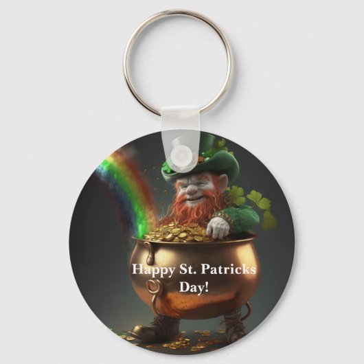 Leprechaun Pot Of Gold Sleutelhanger (Voorkant)