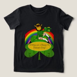 Leprechaun regenboog St. Patrick's Tri-Blend Shirt