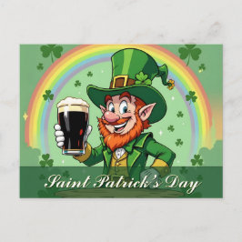 Leprechaun’s Cheers Beneath the Rainbow Briefkaart