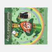 Leprechaun’s Cheers Beneath the Rainbow Fleece Deken (Voorkant (Horizontaal))