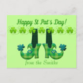 Leprechaun schetst St Patrick's Day Briefkaart (Voorkant)