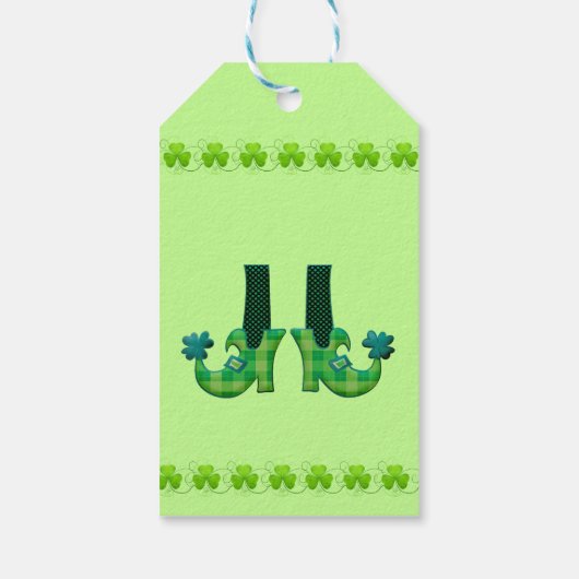 Leprechaun schetst St Patrick's Day Cadeaulabel (Achterkant)