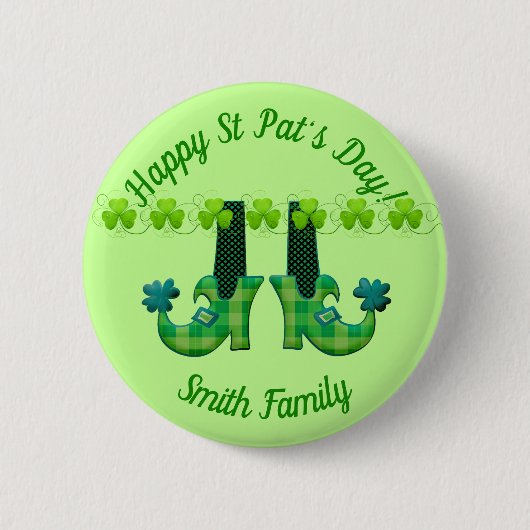Leprechaun schetst St Patrick's Day Ronde Button 5,7 Cm (Voorkant)