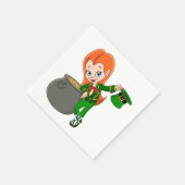 Leprechaun serviettes en papier pour filles (Coin)