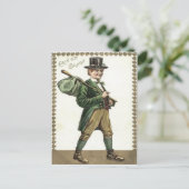 Leprechaun Shamrock Hobo Bindle Briefkaart (Staand voorkant)