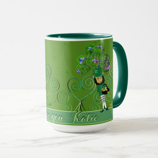 Leprechaun Shamrock Mug (Devant droit)