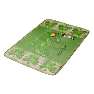 Leprechaun Shamrocks Badmat