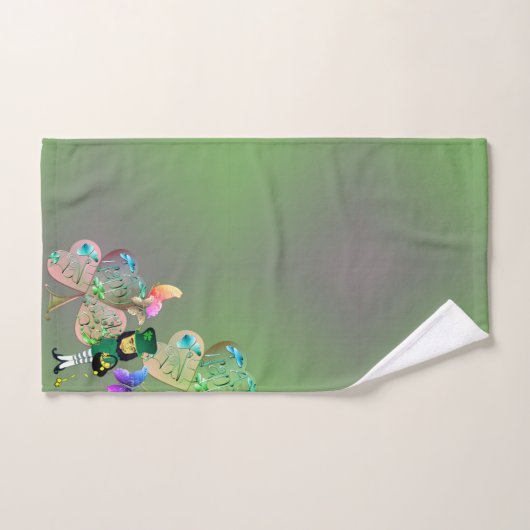 Leprechaun Shamrocks "Happy St. Patrick's" Bad Handdoek (Handdoek)