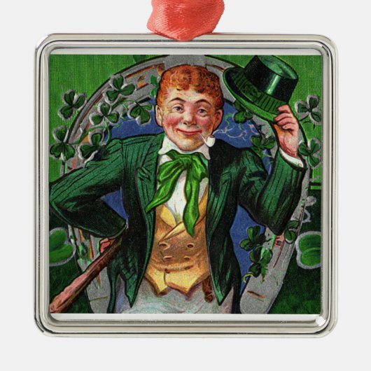 Leprechaun-sieraad Metalen Ornament (Voorkant)