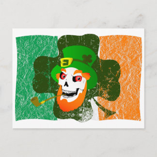 Leprechaun Skull Briefkaart