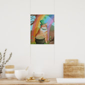 Leprechaun St. Patrick’s Day Tabby Cat Wall Art Poster (Keuken)