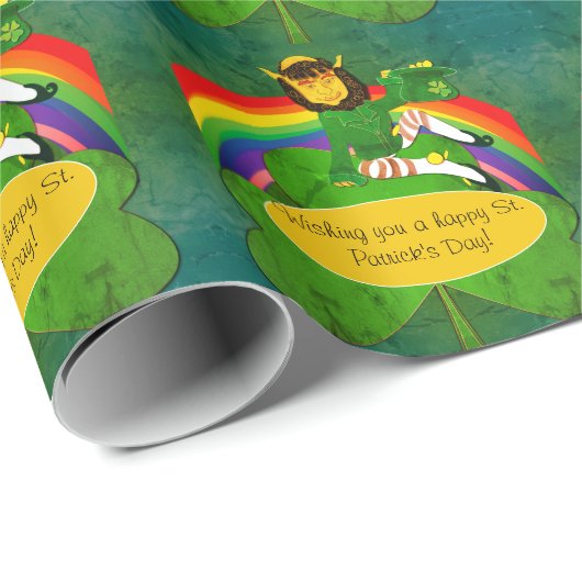 Leprechaun St. Patrick's Day Cadeaupapier (Rol Hoek)