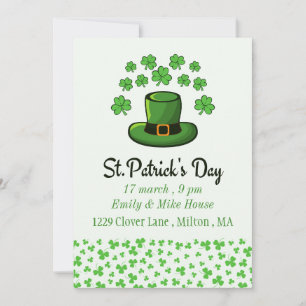 Leprechaun St.Patrick's Day Feest Uitnodiging